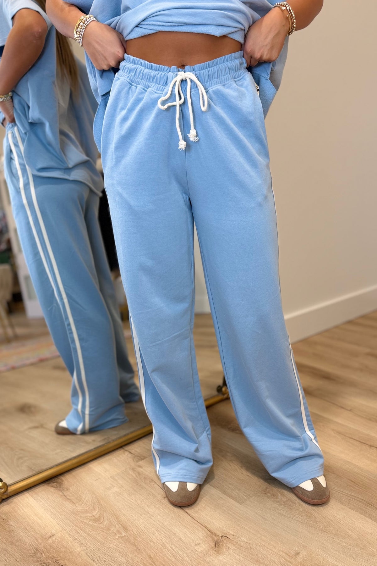 Dylan Sky Wide Leg Stripe Pant