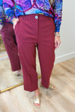 Renuar Wide Cuff Pant Cabernet