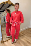 RD Style Padmala Terry Pull On Barrel Pant Cherry