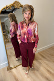 Renuar Wide Cuff Pant Cabernet