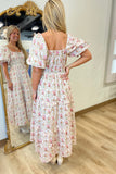 Florals For Fall Dress Ecru