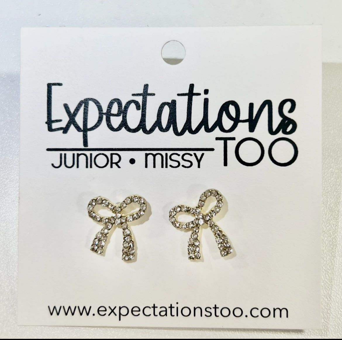 Dainty Rhinestone Pearl Studs