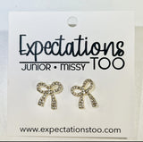 Dainty Rhinestone Pearl Studs