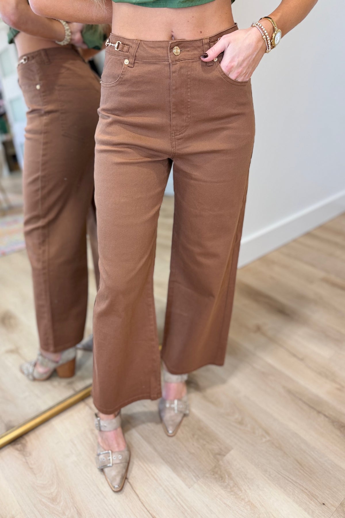 Equestrian Muse Buckle Pant Brown