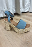 Everly Platform Sandal Denim