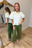 Must Be Fall Tie Top Cream