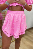 Darling Detail Skort Set Pink