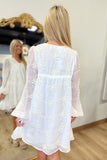 Ivory Elegance Embroidered Dress