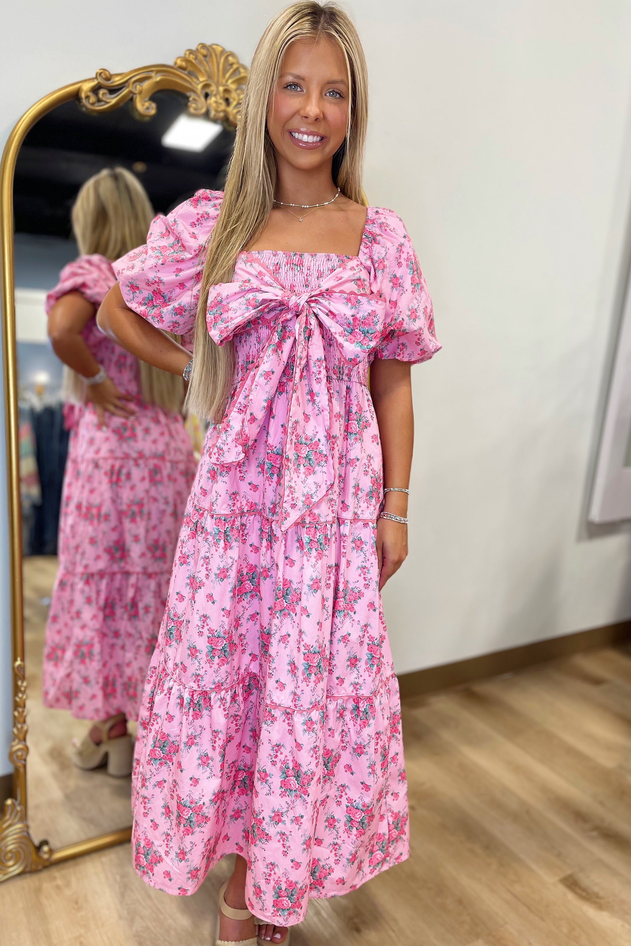 Blooms of Pink Dress