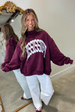 Mississippi Reversible Mock Neck Sweatshirt Maroon