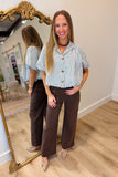 Piper Plaid Bubble Top Olive