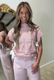 Tied Together Sweater Vest Pink