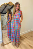 Autumn in Color Plaid Maxi Dress