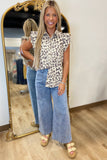 Pork Chop Pocket Wide Leg Pants Denim