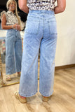 Pork Chop Pocket Wide Leg Pants Denim
