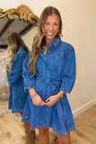 Downtown Denim Belt Dress