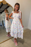 Darling Details Floral Smocked Dress Cream