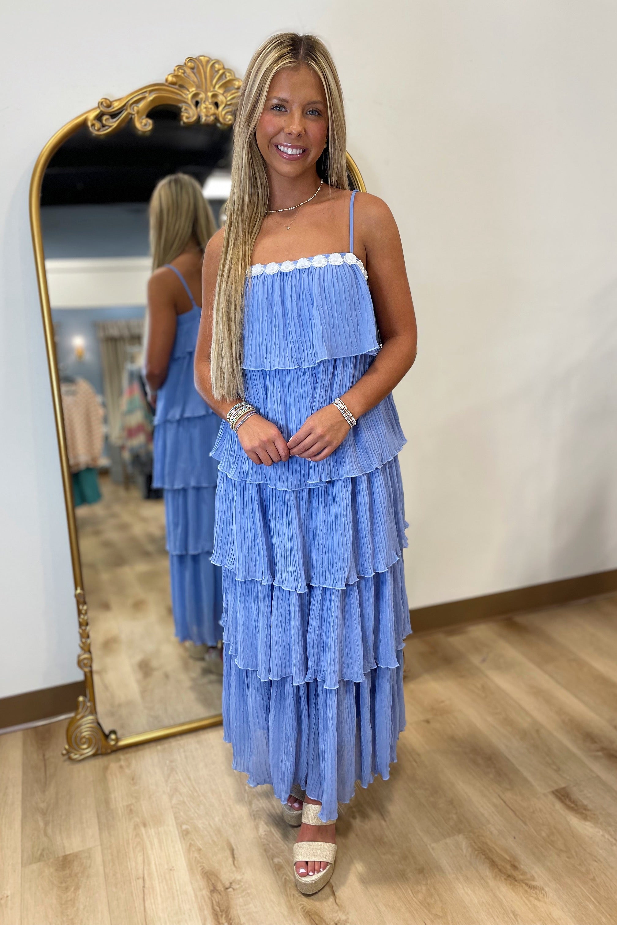 Periwinkle Tiers Maxi Dress