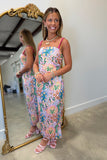 Malibu Palm Pleated Ruched Midi Dress