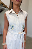 Paradise Bloom Embroidered Jumpsuit Ecru