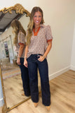 Bayeas Katia Wide Leg Jean Dark Rinse