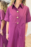 Merlot Muse Button Midi Dress
