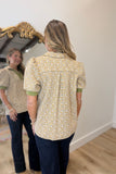 Umgee Stretchy Textured Knit Top Mustard