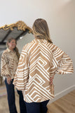Romantic Getaway Printed Blouse Mocha