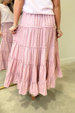 Sucker For Stripes Skirt Pink