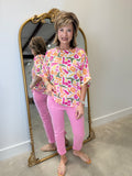 Charlie B Dolman Sleeve Blouse Sunburst