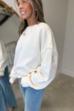 The Stars Are Out Crop Sweatshirt Cream