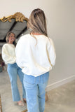 The Stars Are Out Crop Sweatshirt Cream