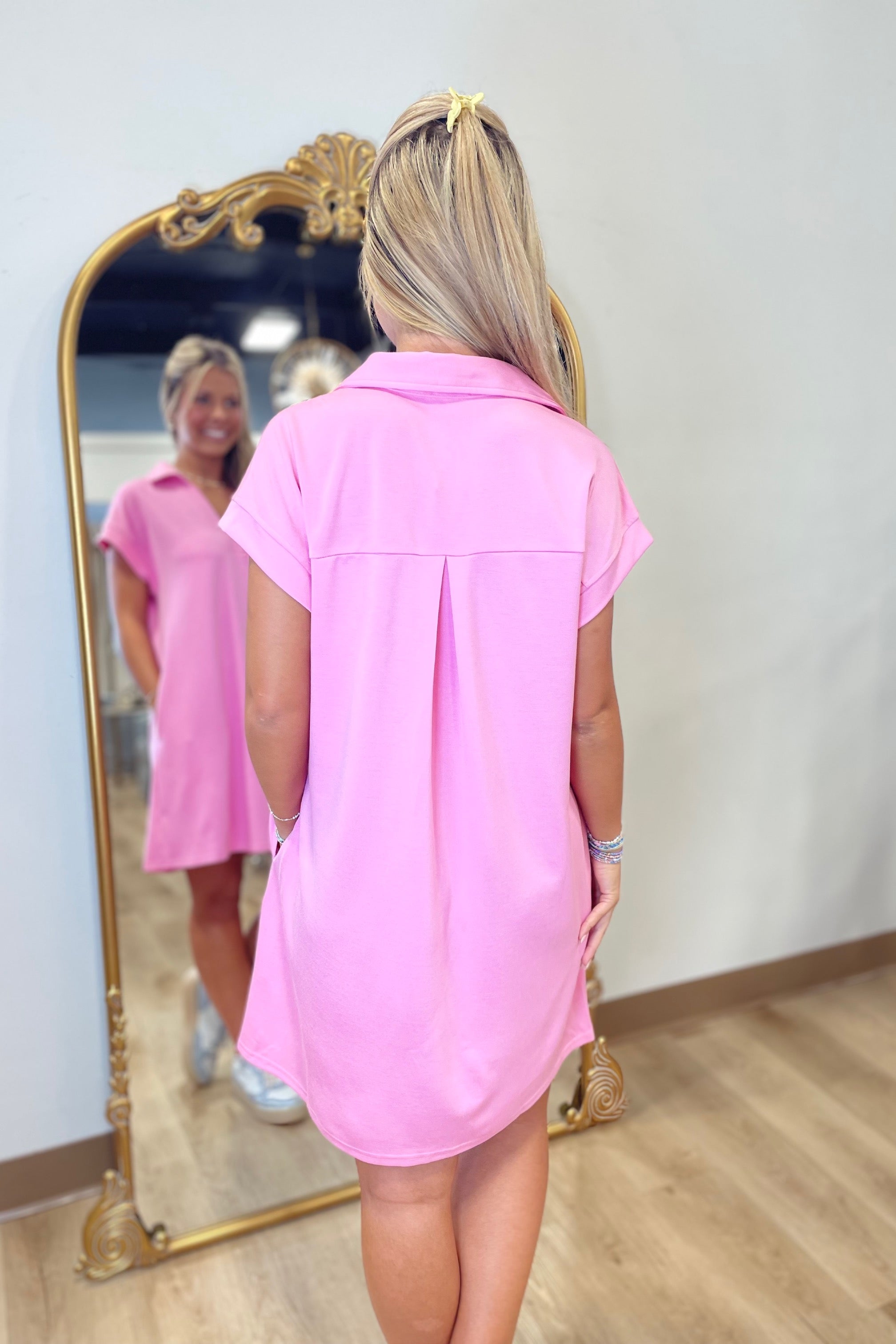 Just Hanging Out Dress Pink