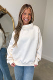 Season Starter Oversized Fleece Cream