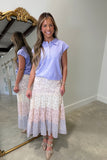 Collins Cap Sleeve Collard Sweater Vest Lavender