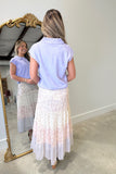 Collins Cap Sleeve Collard Sweater Vest Lavender