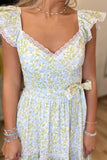 Sweet Honesty Floral Maxi Dress Blue