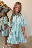 RD Style Lorine Mini Shirt Dress Green