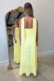 Strapless Scarf Maxi Dress Yellow