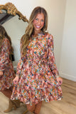 Morning Haze Floral Dress Orange