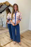 Field of Ivys Button Down Top Ecru