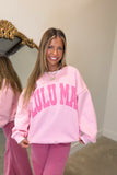 Lulu Mac Sweatshirt Light Pink w Hot Pink