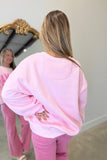 Lulu Mac Sweatshirt Light Pink w Hot Pink