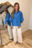 Western Luxe Denim Top