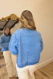 Elan Denim Jacket w Leather Trim