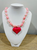 Heart Beaded Necklace Various