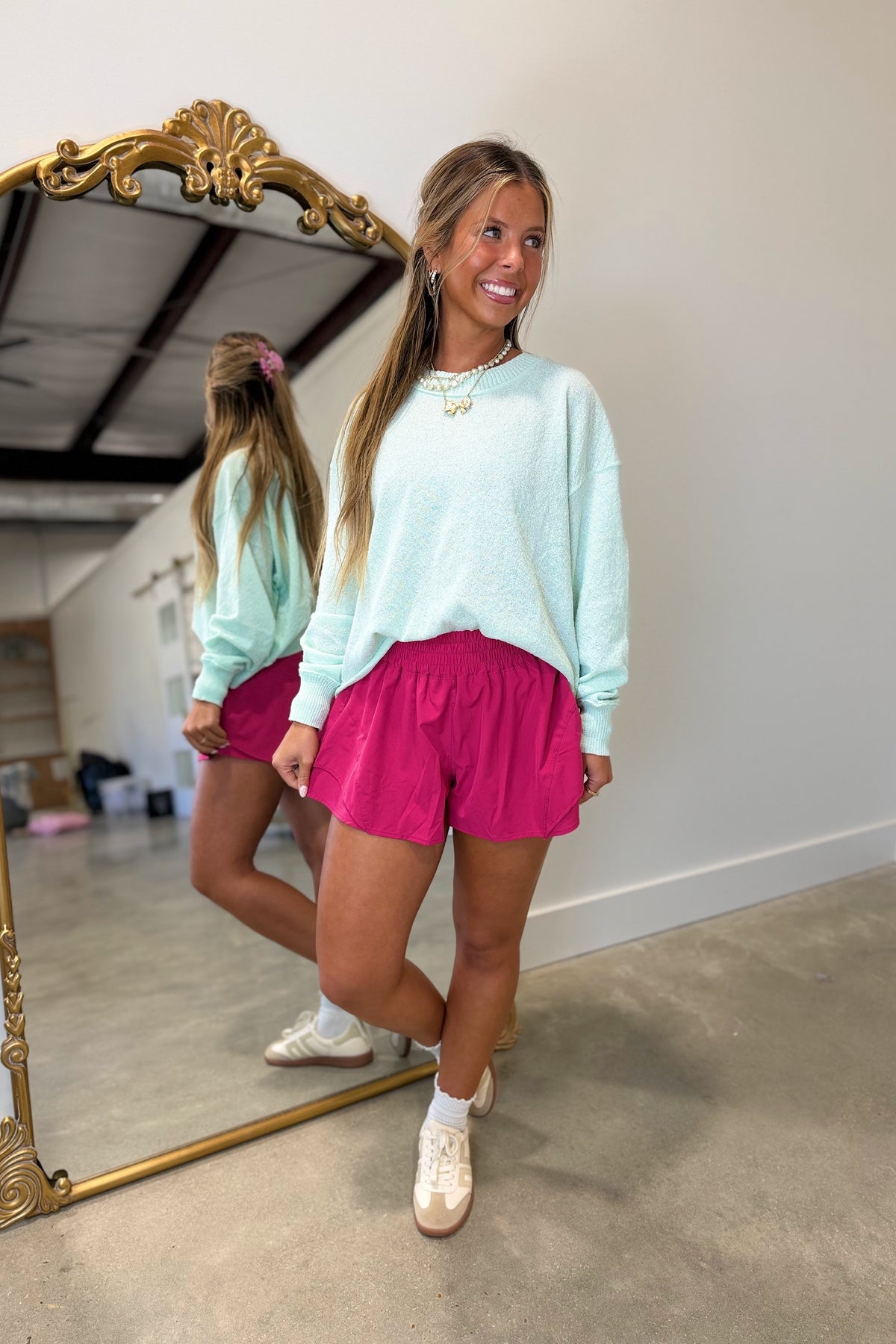 Spring Reveal Open Back Sweater Mint