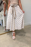 Dotted Darling Midi Skirt Beige