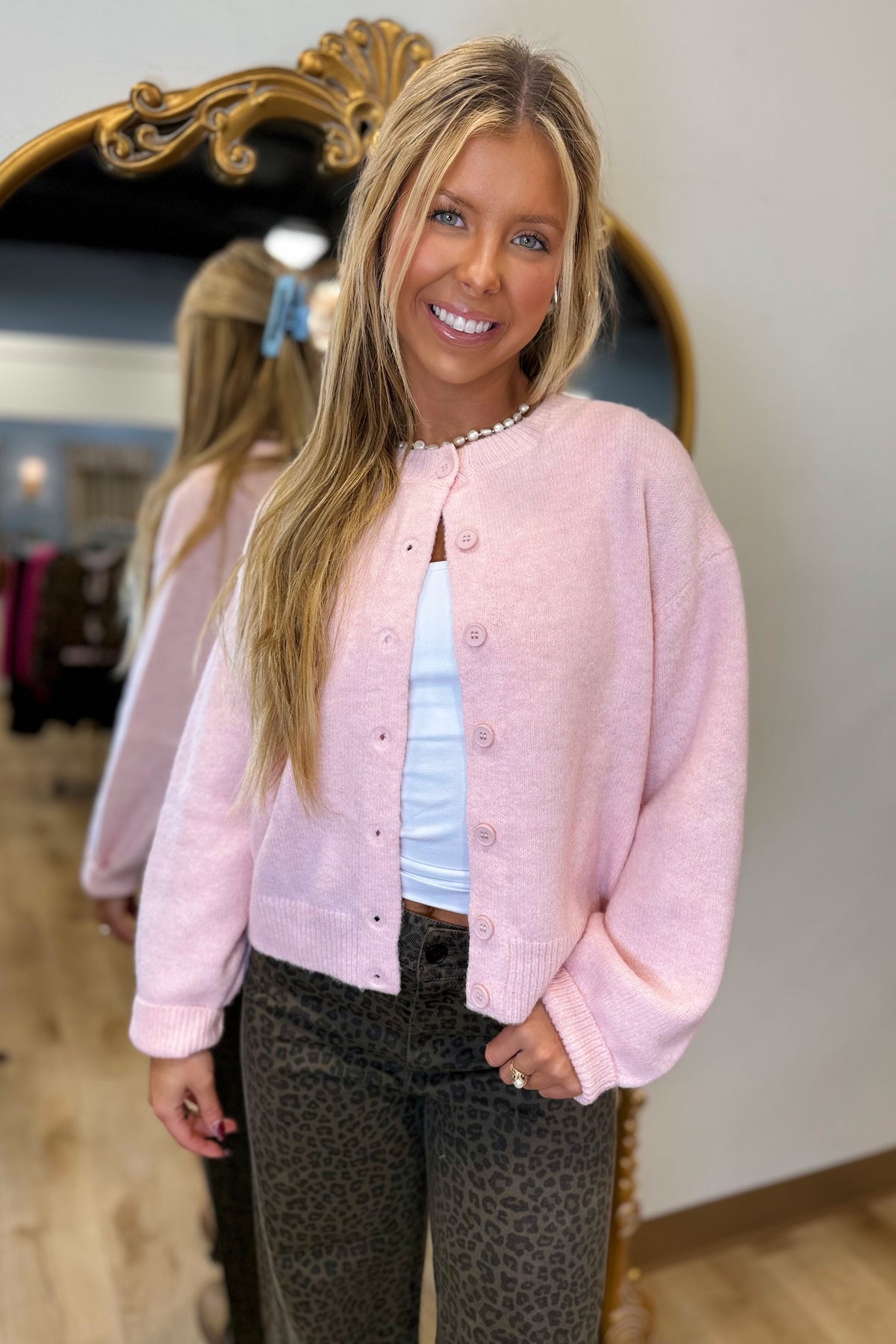 Cardigan Charm Sweater Pink