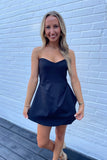 Never Late For Tailgate Romper Black